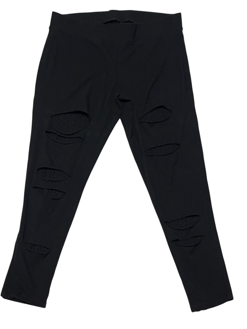 Torrid Full-Length Mesh Slit Pocket Black Legging Edgy Rock Women’s 2X